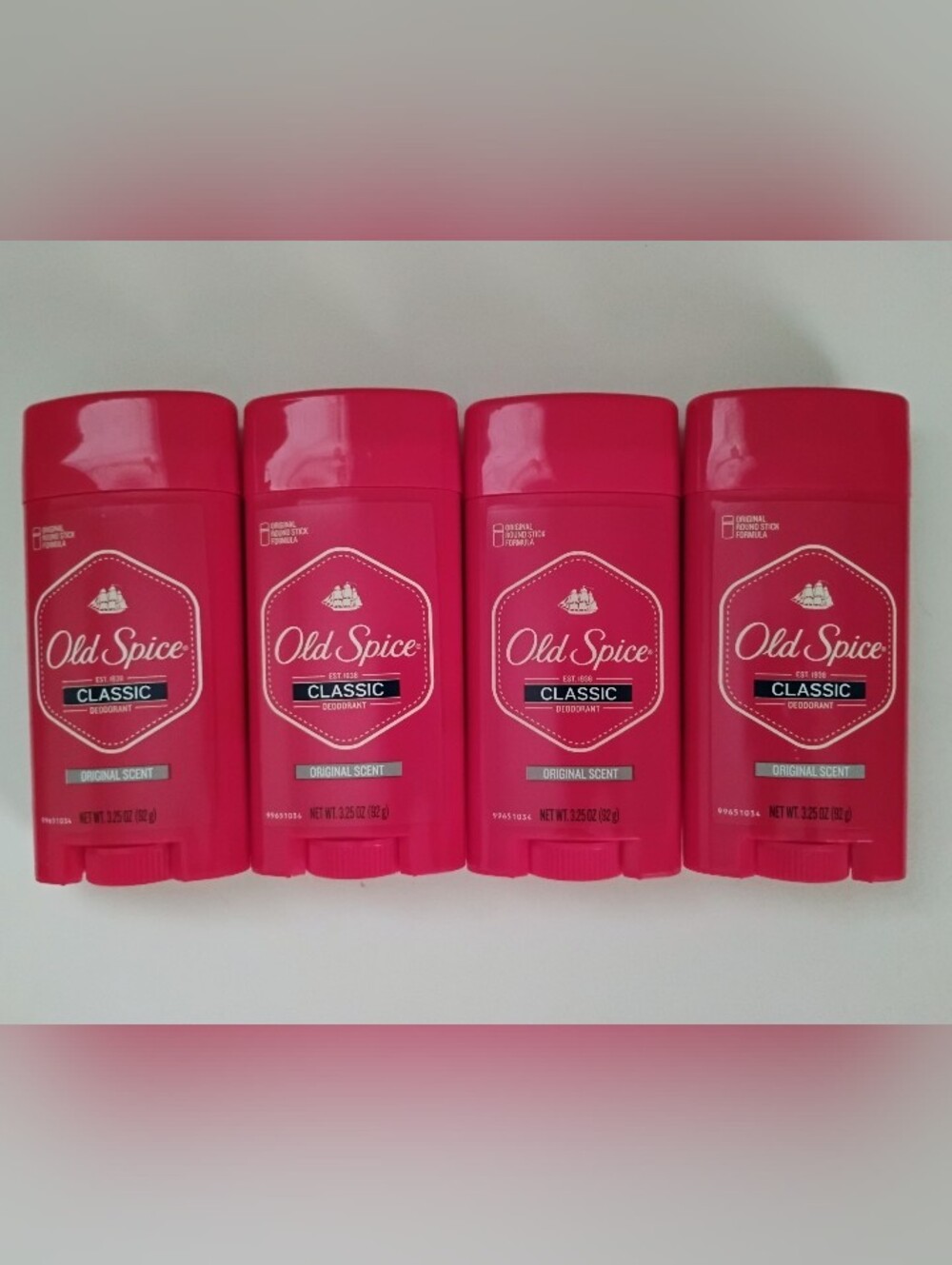 Old Spice Classic Deodorant Stick, Original Scent 3.25 oz (4 PACK)